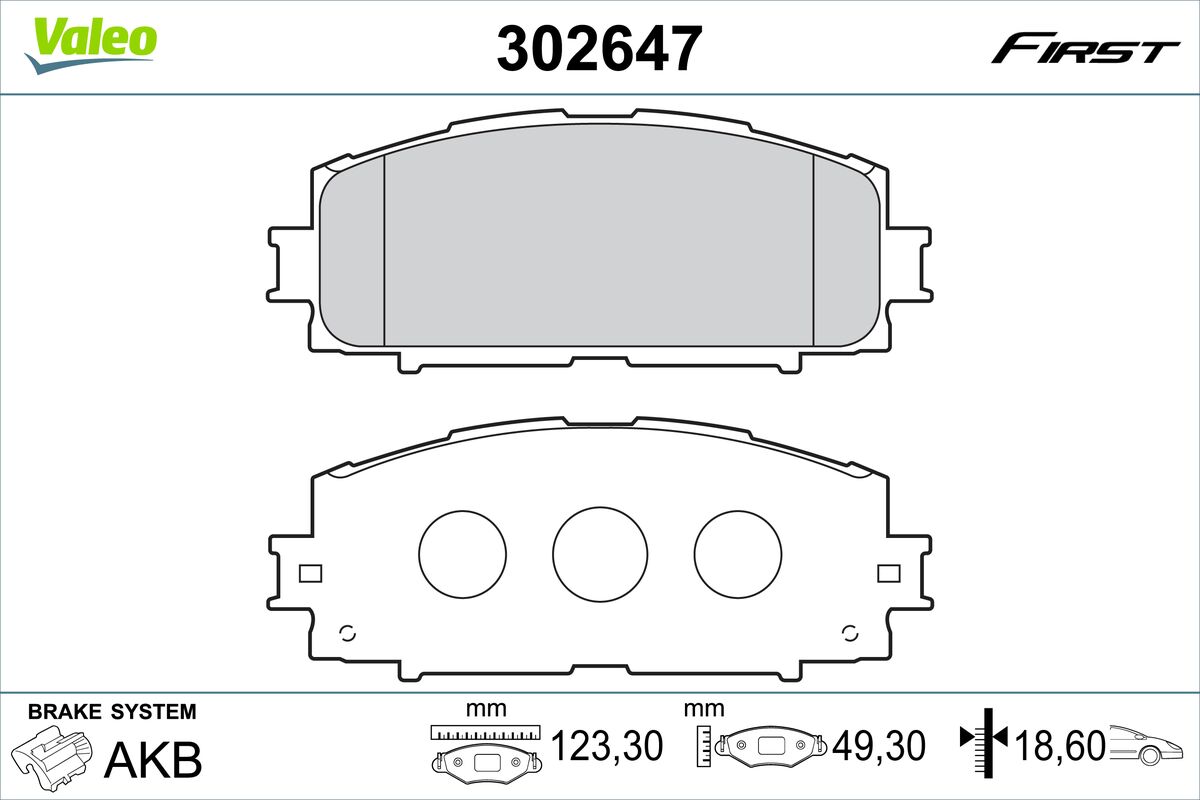 VALEO Fékbetét, mind 302647_VALEO